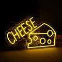 qbanziou 23.6"x13.6" Large Size Cheese Neon Signs for Business, Neon Lights for Cheese Shop Led Business Signs Suitable for Fast Food shops Christmas Birthday Party Gift