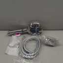 Handheld Shower Head with On Off Switch 8-Mode High Pressure Showerhead with 79 Inches Extra-long Stainless Steel Hose and Bracket PLUS Extra Low-Reach Adhesive Wall Mount for Kids,Silver