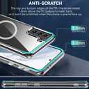 for Samsung Galaxy S21+ Plus Clear Case with Magnetic, Anti-Yellowing TPU & PC Back Cover Camera Protection, Wireless Charging Compatible