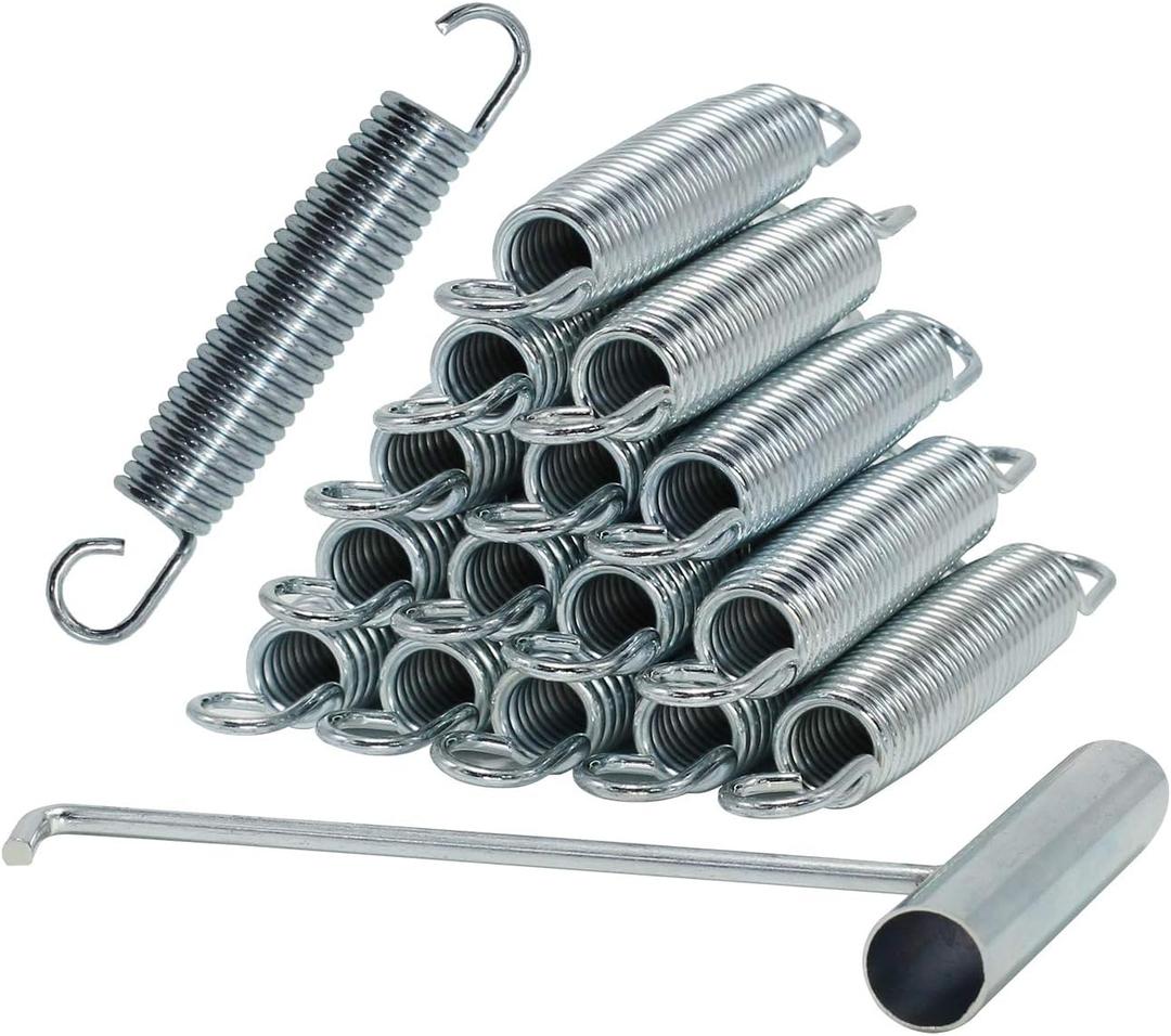 5.5-7 Inch Trampoline Springs Heavy Duty Stainless Steel ReplacementSpring, Set of 16 (5.5 inch)