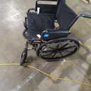 Medline Comfortable Folding Wheelchair with Swing-Back, Desk-Length Arms and Elevating Footrests, 20”W x 16”D Seat