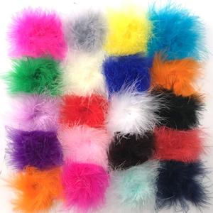 Yazon Marabou Feather Puffs DIY Crafting Feathers Circle Assorted Feathers Flower For Craft Headbands Making 18pcs (Mix Color)