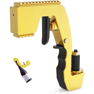 Champagne GunChampagne Gun for Parties - Lightweight Plastic Sprayer with Adjustable rubber plugPortable &Safe Beer Shooter for Birthdays, WeddingsEasy Clean & Reusable(Gold)