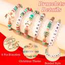 Brimekichio Christmas Headbands Earrings Bracelets for Women Christmas Accessories for Women Cute Xmas Holiday Outfits Party Gifts Red