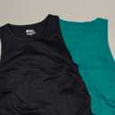 Women's 2 Pieces Basic Seamless Tank Tops Sleeveless Crew Neck Workout Exercise Crop Camis, Medium