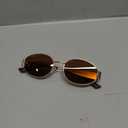 livho 2025 Trendy Oval Sunglasses - Stylish Polarized Shades for Everyday - Retro Metal Frames (Grey/Gold)