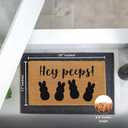 THEODORE MAGNUS Easter Door Mat - Welcome Mat for Front Door with Non-Slip Backing - Durable Doormat - Perfect for Outside Entrance and Entryway Matt - Outdoor/Indoor - Hey Peeps - 17" x 30"