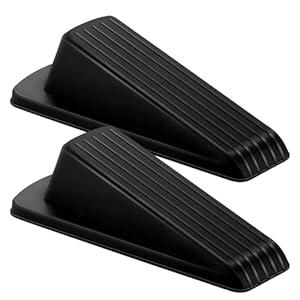 2 x Amazon.com: Rubber Door Stops Door Stoppers Holder Security Floor Door Stops Suitable for Various Floors TPR Rubber, Sloped Design, Reinforced Skirting No Irritating Odor : Office Products