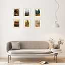 5x7 Wood Picture Frame with 4x6 Mat, Display 4x6 with Mat or 5x7 Without Mat, Wooden 5 by 7 Photo Frame, 5 x 7 Frame for Wall Hanging and Tabletop Display, 4 Pack, Natural Beige