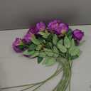 Hotop 40 Pcs Rose Artificial Flowers Bulk with Long Stem,Realistic Silk Fake Roses Bouquet for Home Wedding Centerpieces Party Table Decoration Valentines Gifts(Purple)