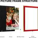 13x19 Velvet Picture Frame, Red 13x19 Velvet Photo Frame with Vintage Gold Border, 13 by 19 Poster Frame with HD Real Glass Horizontal & Vertical Display for Tabletop and Wall Decor (1 Pack)