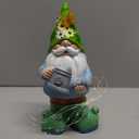Solar Watering Can Gnome Light Waterproof - Funny Gnome Mother' s Day Gifts for Mom Women Solar Outdoor LED Lights Resin Large Garden Gnomes Statues Decor Lantern Figurines Decorations Indoor Porch (Warm White)