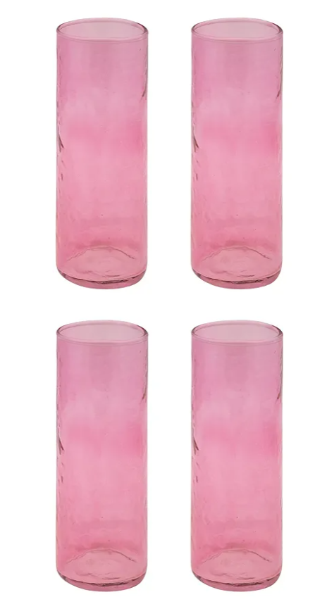 Karma, Catalina Tall Skinny Cooler Raspberry, Housewarming Gift, Set Of 4