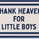 Christian Boys Blue Striped Beach Towel 60x30 Inches, Thank Heaven for Little Boys Sand Free Swim Towels for Kids Bath Swimming Pool Camping Travel, Toddler Boy Oversized XL Beach Towels