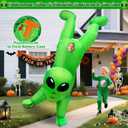 Camlinbo Inflatable Adults Halloween Costume Funny Alien Handstand Blow Up Costume for Halloween Funny Alien Theme Cosplay Party
