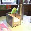 BARsics Stainless Steel Bar Caddy Holder with 2 Compartments for Napkins, Accessories