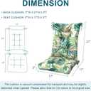DYTXIII Set of 2 Rocking Chair Cushions for Outdoor/Indoor Use,Water Resistant Tufted High Back Chair Pads for Patio,Porch,Balcony Rocker and Adirondack Furniture - Lush Leaf Green