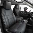Super Cover for Toyota Tundra Seat Covers 2014-2021(CrewMax only), Full Covered Black Seat Protectors Pickup Truck Leather Seat Cover Set for Tundra 2021 2020 2019 2018 2017 2016 2015 2014 Accessories