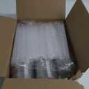 Freshware Clear Plastic Cups with Flat Lids and Straws [100 Cups - 20 oz] Disposable Tumblers for Iced Coffee, Smoothie, Milkshake, Cold Drinks