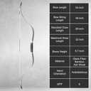 AF Archery Tatar Recurve Bow, 54" Traditional Laminated Horse Bow for Mounted Archery and Precision Shooting Longbow Left Right Hand, 45lbs