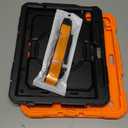 SEYMAC stock for iPad Air 11 inch Protective Case M3 2025/ M2 2024 (Air 7th/ 6th Generation), Heavy Duty Case with Screen Protector, Pencil Holder, Rotating Stand, Hand Strap, Shoulder Strap, Orange