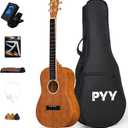 PYY Baritone Ukulele 30 Inch Mahogany Wood Ukuleles Music Instrument Kit with Digital Tuner, Strap, Gig Bag, 3 Picks, Extra Strings, Capo, for Adults Beginners Starter