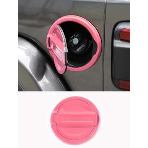 Savadicar Pink Fuel Door Trim for Jeep Wrangler JL JLU 4xe & Gladiator JT 2018-Present  Exterior Gas Cap Accent Styling Cover Accessory