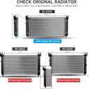 Rayten Aluminum Radiator Compatible with Cadillac Escalade 6.0 V8 2002-2006, 34'' Radiator with EOC for Chevy Silverado 1500 2500 Suburban Tahoe 4.8 5.3 6.0L | 26mm Core Thickness | Replaces CU2370