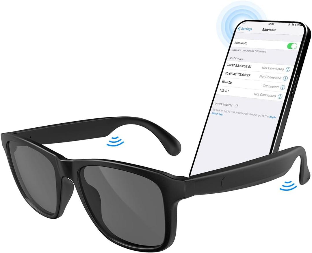 Smart Glasses for Women Men,Bluetooth Glasses with Photochromic Lenses,Built-in Mic & Speakers,Anti-Blue Light Lens with Hands-Free Listening Voice Control,Perfect for Indoor Outdoor