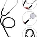 Scientist Doctor Costume Lab Coat Women Men Halloween White Long Flat Sleeve Lab Coats Accessories with Stethoscope (White)