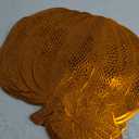 Sliner 12 Pack Thanksgiving Pumpkin Placemats 17 x 16 Inch Vinyl Metallic Pressed Fall Autumn Table Mat Decorations Farmhouse Harvest Pumpkins Round Placemats for Party Kitchen Dinning (Bronze)