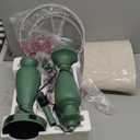 30" Tall Metal Table Lamps Set of 2, Touch Control Bedside Lamps for Bedroom Nightstand, 3-Way Dimmable Farmhouse Lamp for Living Room with Charging Ports, Retro Green (2 LED Bulbs Included)