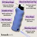Knockout Pepper Spray - Wavy Silicone Case Design - Portable Pepper Spray w/Invisible UV Dye - Stylish & Functional - Glow in The Dark Top - Includes Matching Lanyard