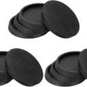 PATIKIL 3 Inch Rubber Furniture Pads, 16 Pack Non-Slip Furniture Coasters Round Anti Skid Caster Cups Furniture Feet Cup Floor Protectors for Bed Couch Stoppers, Black