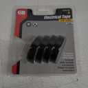 Gardner Bender GTPB-550 Electrical Tape, 1/2 in x 20 ft, Durable, Easy-Wrap, Flame Retardant, 4 Pk, Black