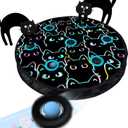 ORSDA Cat Toys, Interactive Fast Rolling Ball in Pouch, Hide and Seek for Indoor Cats, Motion Chirping Activated Moving Ball, 7 Holes Mat Mouse Catching Game