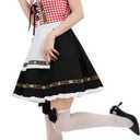 Traditional German Dirndl Dress, Oktoberfest Beer Festival Costume, Bavarian Carnival Halloween Women's Outfit (M)