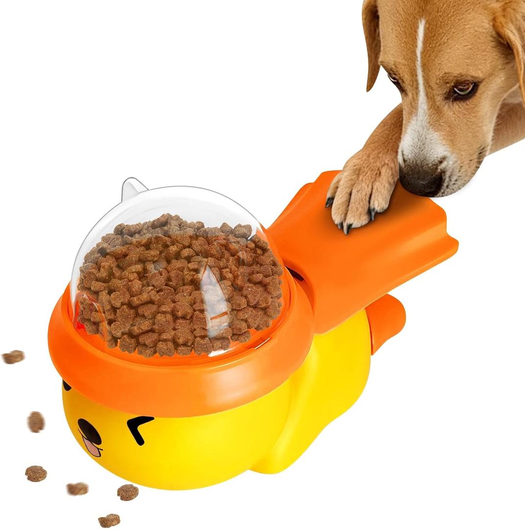 Interactive Dog Toy Food Puzzle, Treat Dispensing Slow Feeder for Dogs & Cats, Enrichment Toy to Reduce Boredom, IQ Training Toy, Pet Food Dispenser with DIY Stickers
