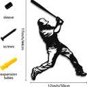 Paquesta Metal Baseball Wall Decor for Boys Room Sports Wall Art Base ball Sign Accessories for Boys Bedroom Gift for Boy (Baseball Wall Decor A)