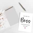 7 x Boss Thank You Card, World's Best Boss Card, Boss Birthday Card, Boss Leaving Card, Boss's Day Card from Employee Staff, You Are The Boss Everyone Wishes They Had
