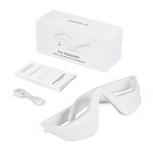 Elitzia Beauty Eye Care Goggles Device Red Light Eye Protection Frames Massager Removes Dark Spots Circles Bags and Wrinkles ET110N (White Eyeglass Temples)