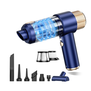 Handheld Car Vacuum Cleaner, 16000PA Hand Held Vacuum Portable Cordless, 2 in 1 Air Duster and Vacuum Cleaner with LED Light, Multi-Nozzles, 120W High Power Mini Vacuum for Home, Pet, Office