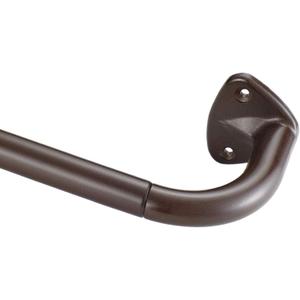 YunNephele Room Darkening Curtain Rods 28-48 inch Bronze,Wrap Around Design Window Single Drapery Rod, Sturdy Metal Adjustable Curtain Rod Set for Blackout Curtains