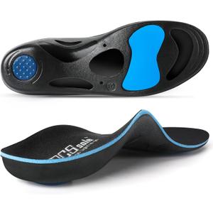 PCSsole Orthotic Insoles with High & Medium Arch Support - Comfort Gel Work Boot Insert for Flat Feet, Plantar Fasciitis, Running, Walking, Over Pronation for Men and Women (XS:(Men 4-5.5/Women 6-7.5) 9.45")