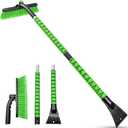 HEEYA 42.5 Inch Car Scraper Snow Brush, 12.6 Inch Large Brush Head with Ice Scraper for Window Windshield, Portable Snow Scraper for SUV Truck Vehicle Jeep RV Auto - Green