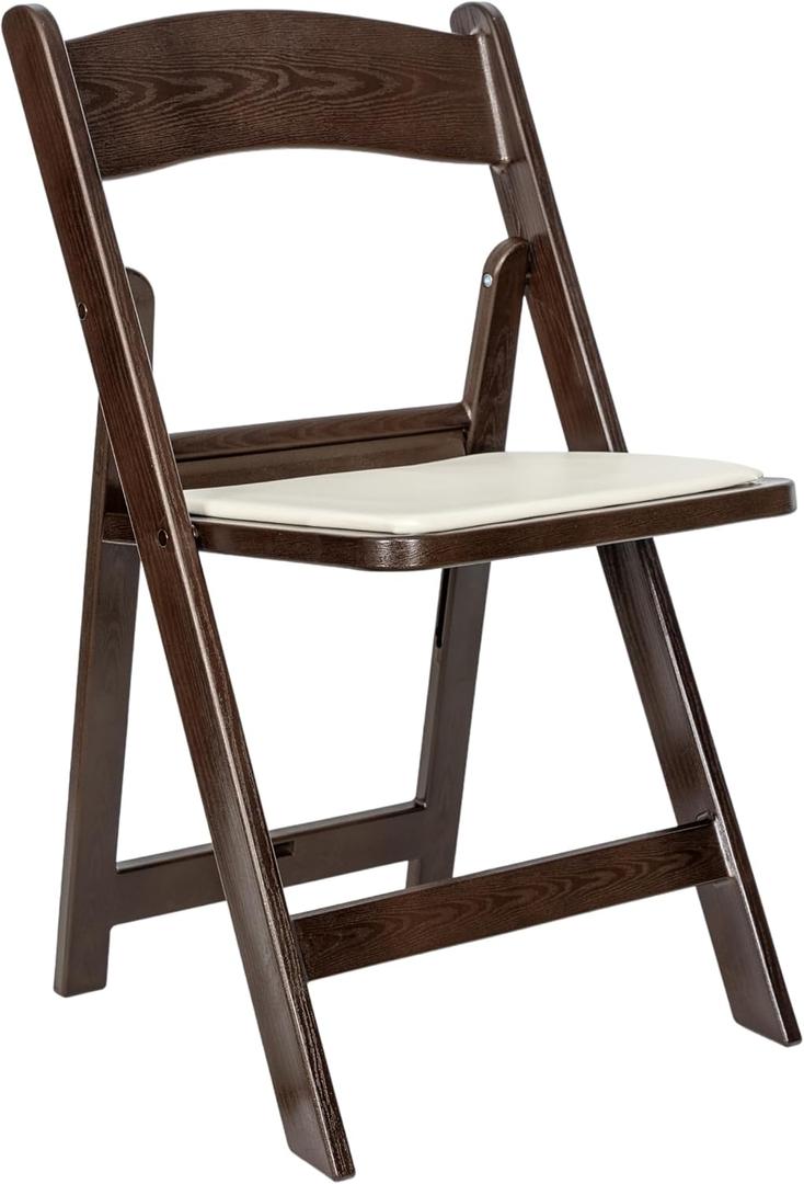 Flash Furniture Hercules Resin Folding Event Chair, Dark Brown | Indoor/Outdoor, Commercial Grade, Lightweight, Set of 1