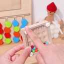 Battle Toys for Kids 3+ Years Preschool Logic Game Brain Teasers Boys Girls Four-Color Educational Wooden Toy for 3 4 5 6 Years Travel Toys Family Games (Small)