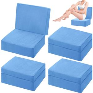 4 Pcs Foldable Hot Tub Booster Seat with Back Thick Hot Tub Pillow Adjustable 2 Heights Bath Seat Weighted Bathtub Booster Cushion Washable Spa Cushion for Indoor or Outdoor