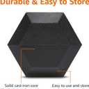 Amazon Basics Rubber Hex Dumbbell with Hexagon Shape and Rubber Coating, Comfortable Handle for Home Workout, 10 Pounds, Single, Black