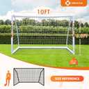 ORIENGEAR Soccer Goal, 12x6/10x6.5/8x6/6x4 Full Size Soccer Goals for Backyard, Soccer Net with Training Discs, Portable Soccer Goal for Kids and Adults with 1 Carry Bag, Porterias De Futbol